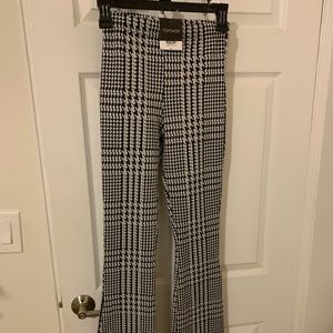 Topshop Black and white houndstooth pants
